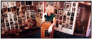Dixie Evans inside the Exotic World Burlesque Museum, 2005. Photo by Laure Leber.