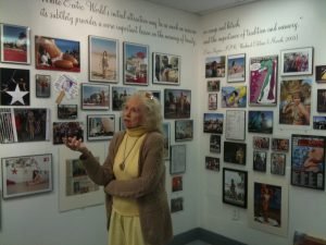 Dixie Evans gives a tour at Burlesque Hall of Fame