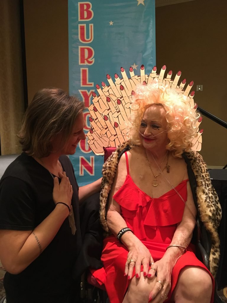 Camille 2000 in her "throne" at the 2019 BHoF Weekender