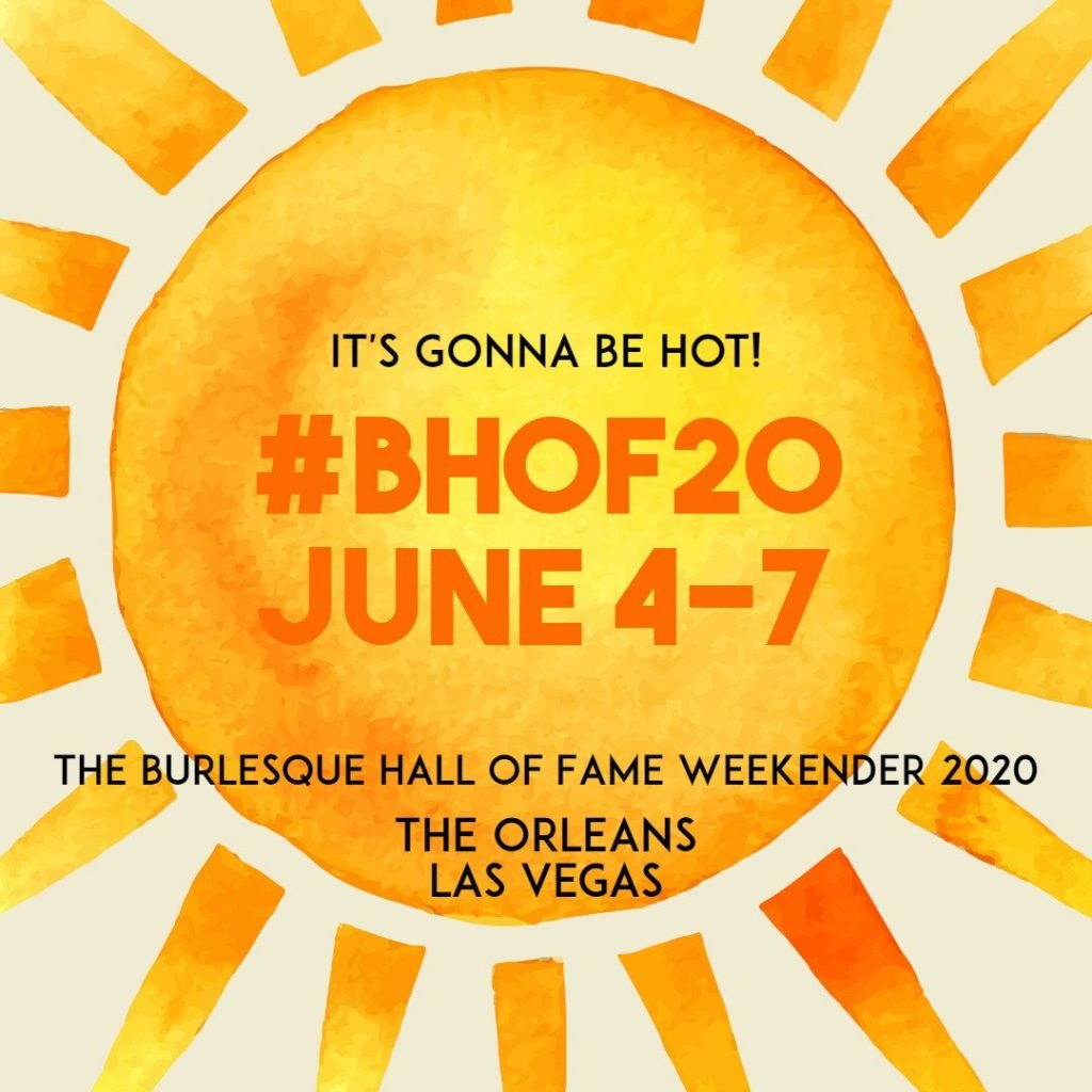 Image of the sun with information about BHoF Weekender 2020, June 4-7 at The Orleans, Las Vegas 