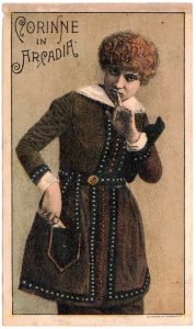 Cigarette card featuring Corinne