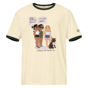 "Dance the Revolution" classic ringer t-shirt