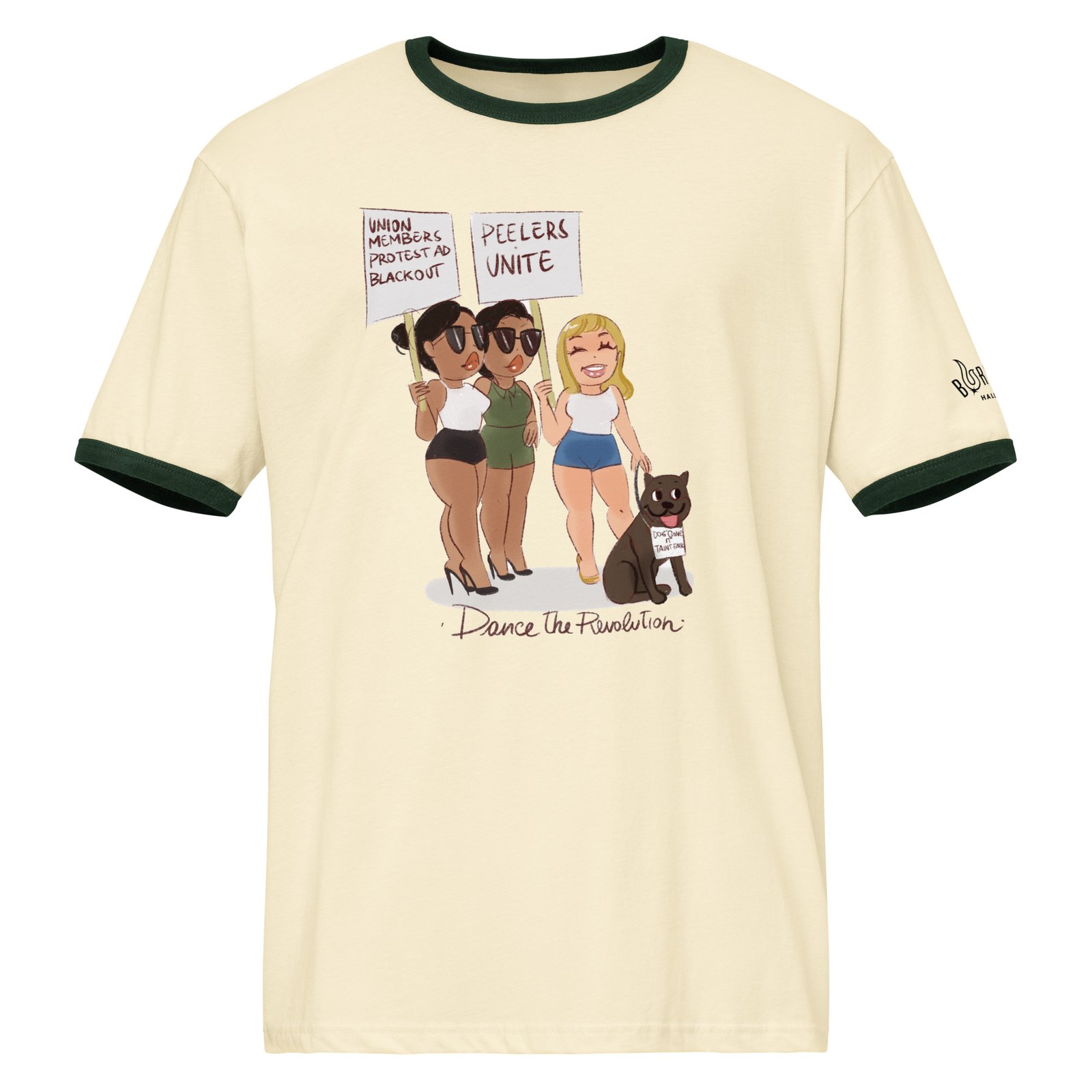 "Dance the Revolution" classic ringer t-shirt