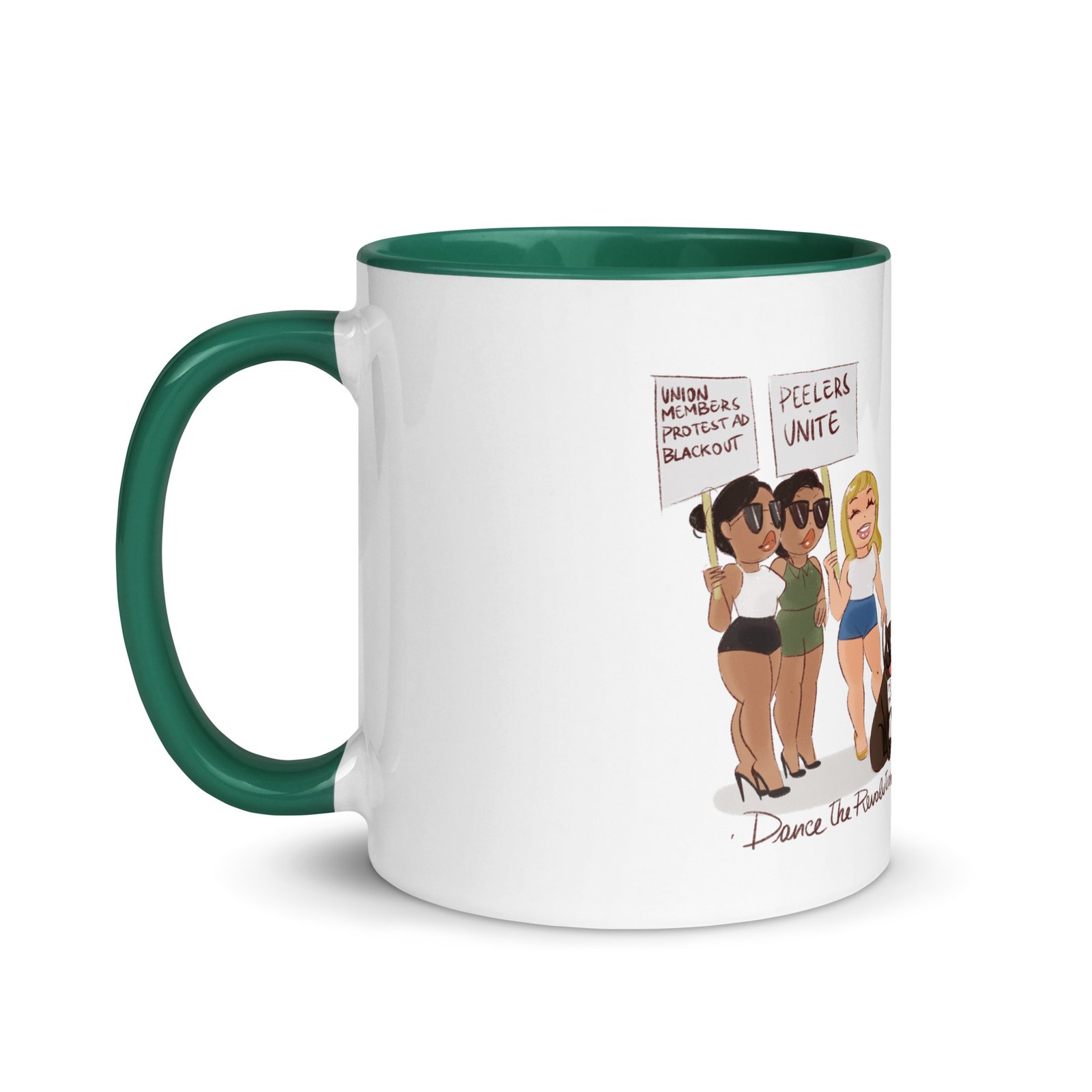 "Dance the Revolution" Mug with Color Inside - Image 7