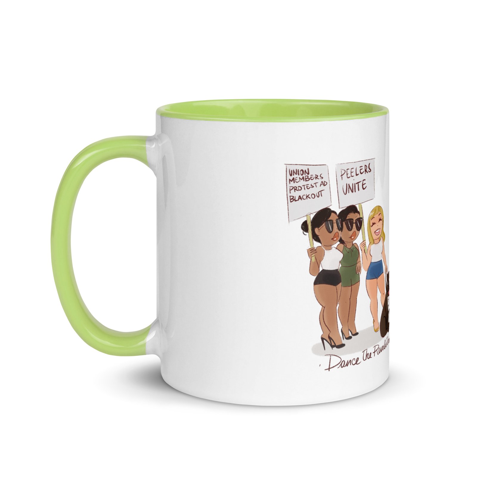 "Dance the Revolution" Mug with Color Inside - Image 16